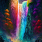 AB Diamond Painting Kit |  Colorful waterfall