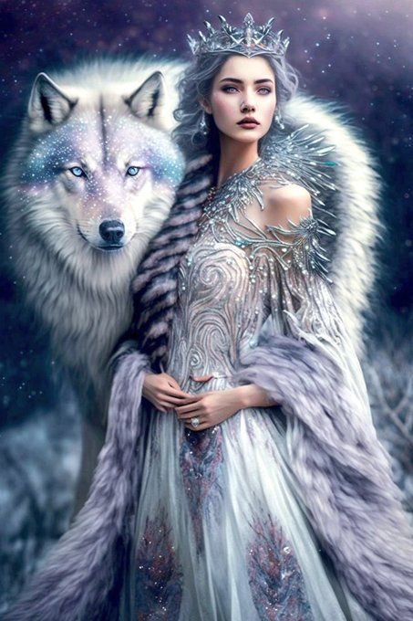 AB Diamond Painting   |  Wolf and beauty