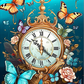 AB Diamond Painting  |  Butterfly clock