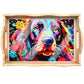 Diamond Painting Nesting Food Trays with Handle Coffee Table Tray (Dog)