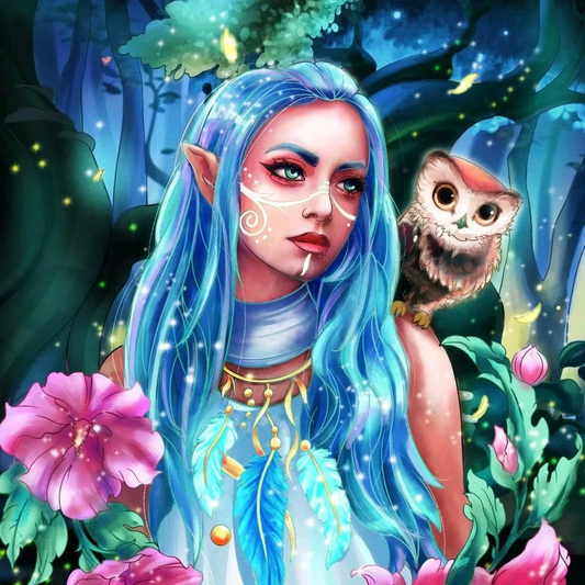 AB Diamond Painting  -  Elf and Owl