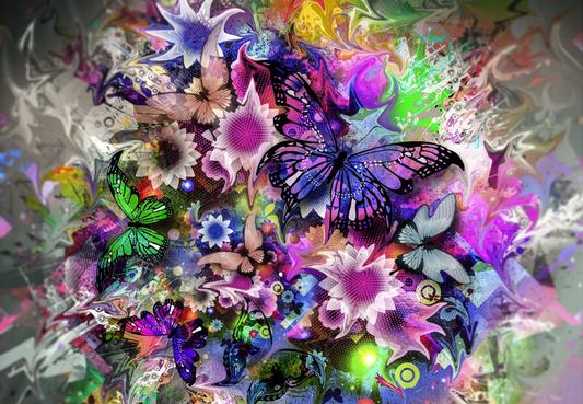 AB Diamond Painting  | Colorful Butterfly