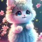AB Diamond Painting |  Cute Flower Cat