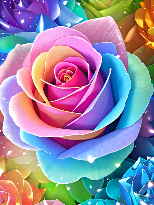 AB Diamond Painting  |  Colorful Flower