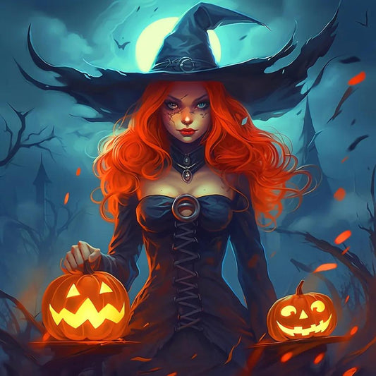 AB Diamond Painting  -  Halloween witch