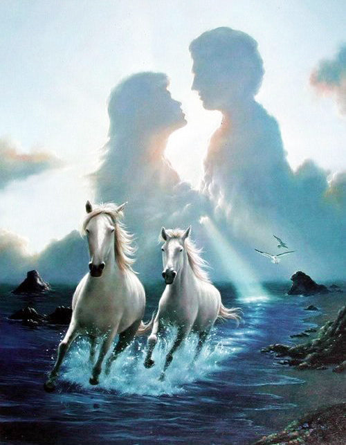 AB Diamond Painting Kit  | Horse and clouds