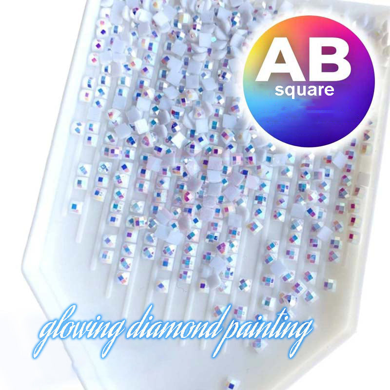 AB luxurious polyester cloth diamond Painting Kits |skeleton couple