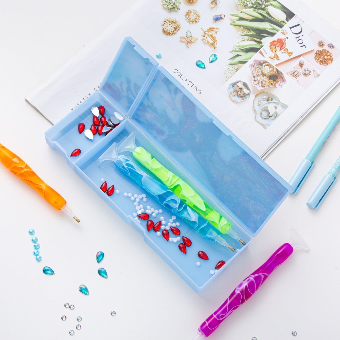 DIY special-shaped diamond painting pencil case | Swan
