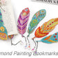 DIY Special Shaped Diamond Painting Leather Bookmark Tassel | Feather Bookmark