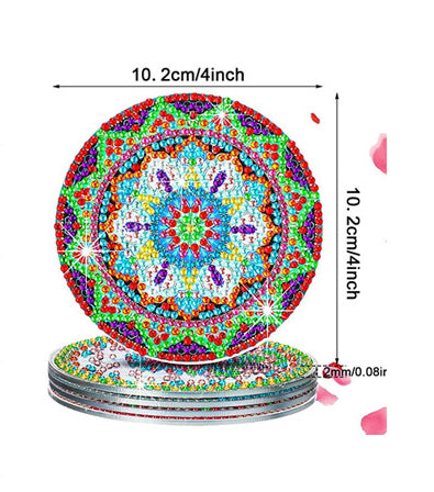 DIY Special Shaped Diamond Painting Coaster | Mandala