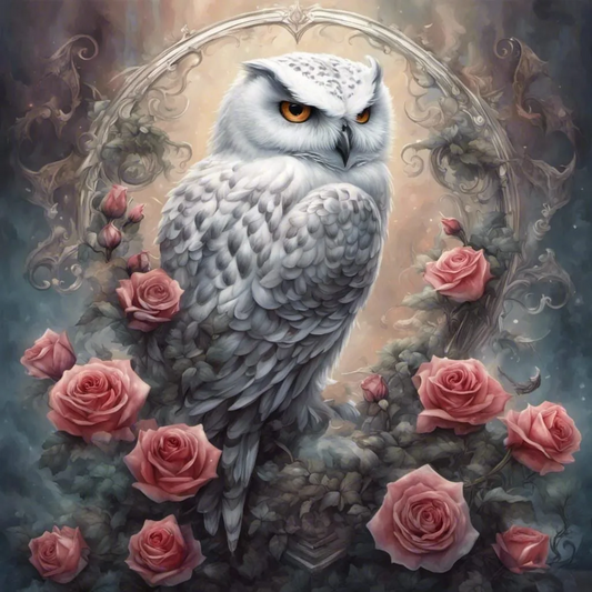 AB Diamond Painting  |  Owls and Roses