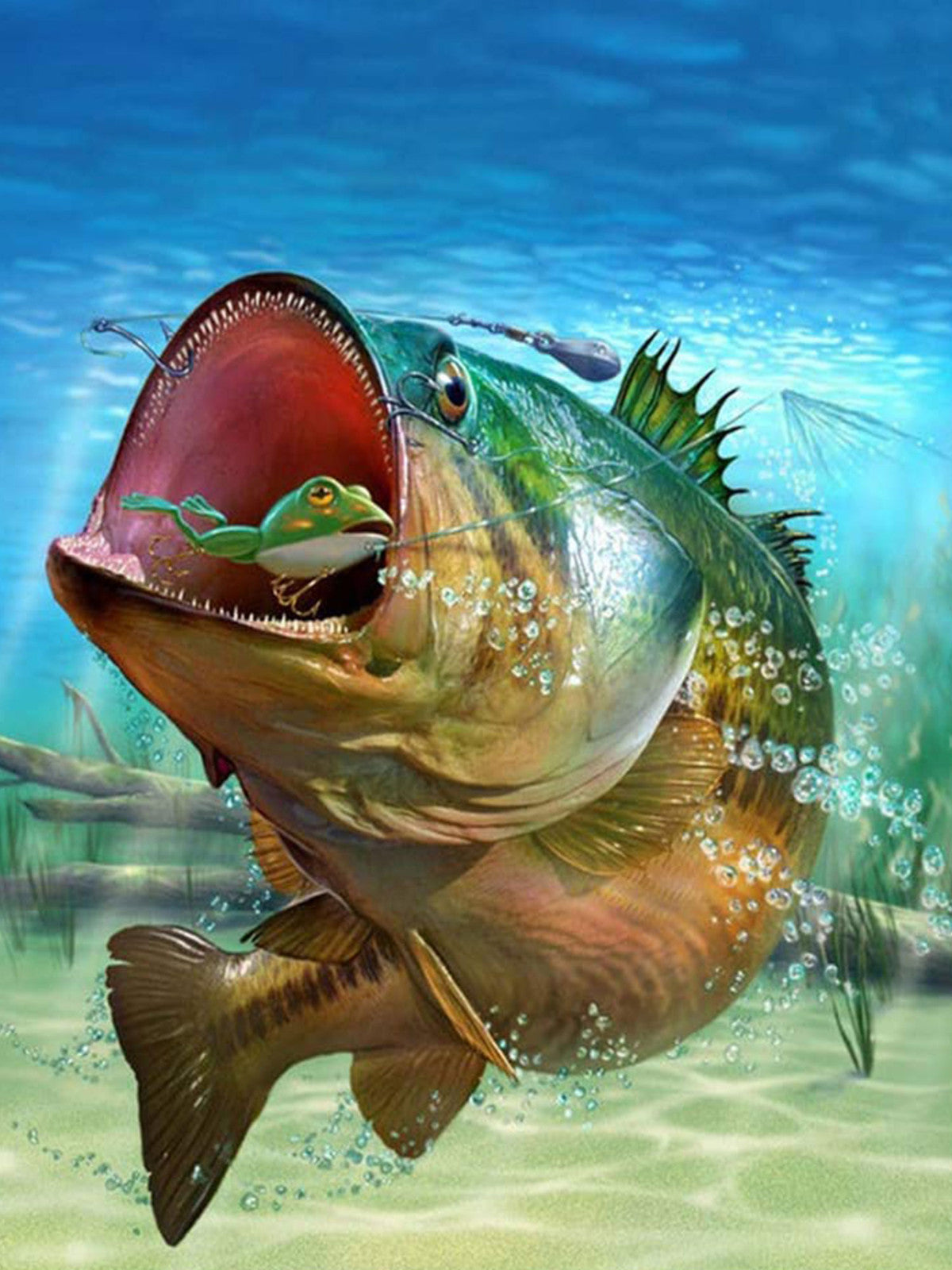 Big fish eat small fish  | Full Round Diamond Painting Kits