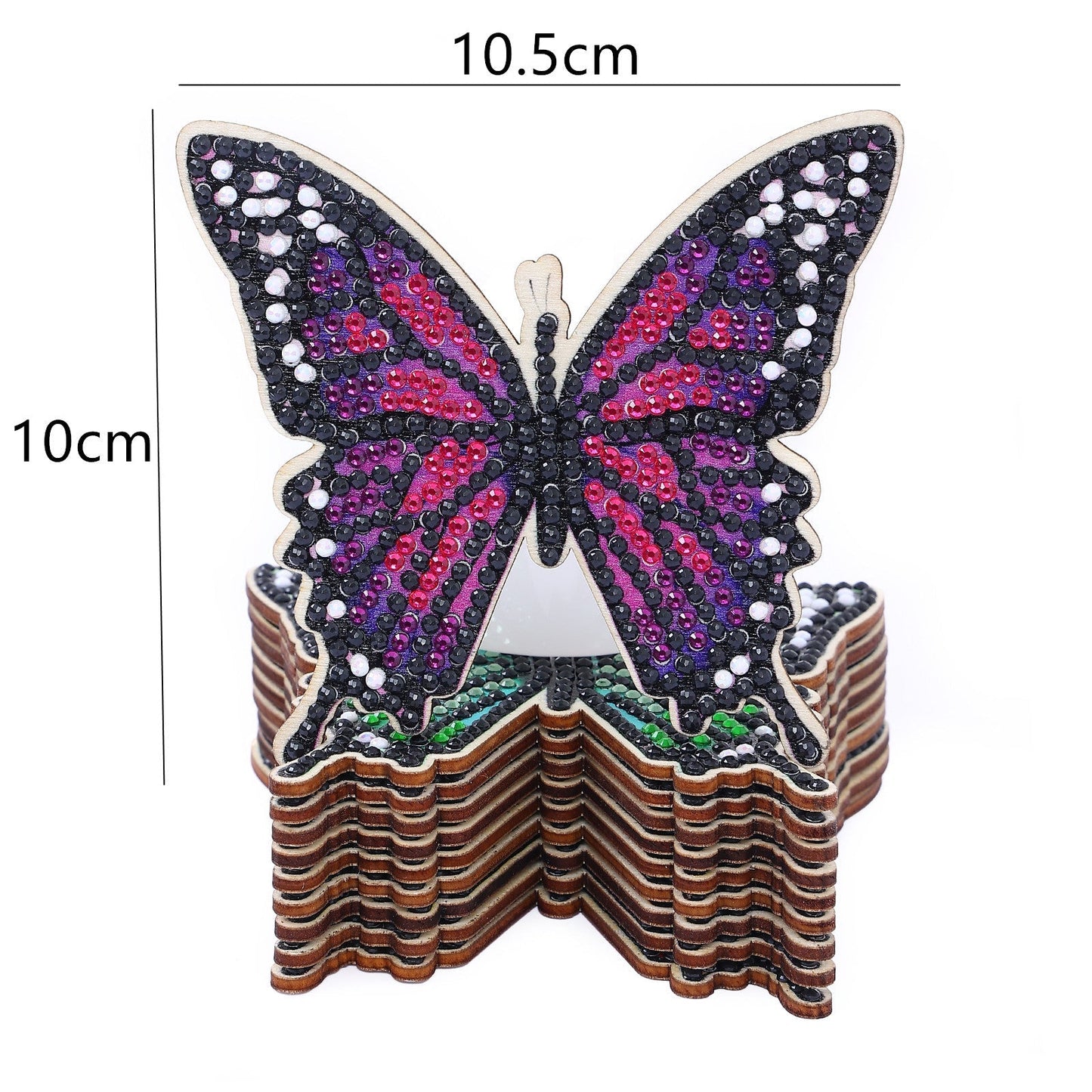 10 pcs set DIY Special Shaped Diamond Painting Coaster | Butterfly
