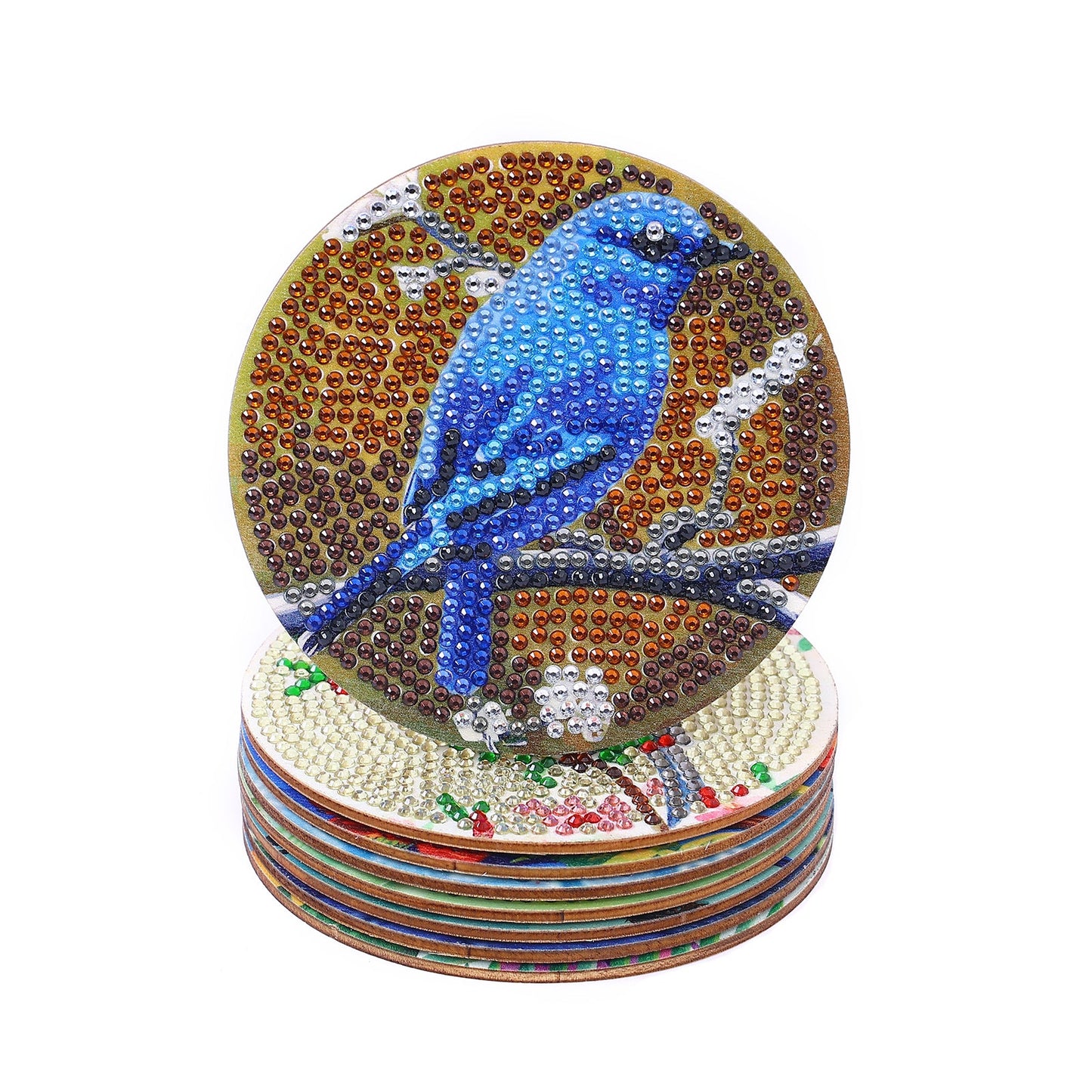 8 pcs set DIY Special Shaped Diamond Painting Coaster | Bird