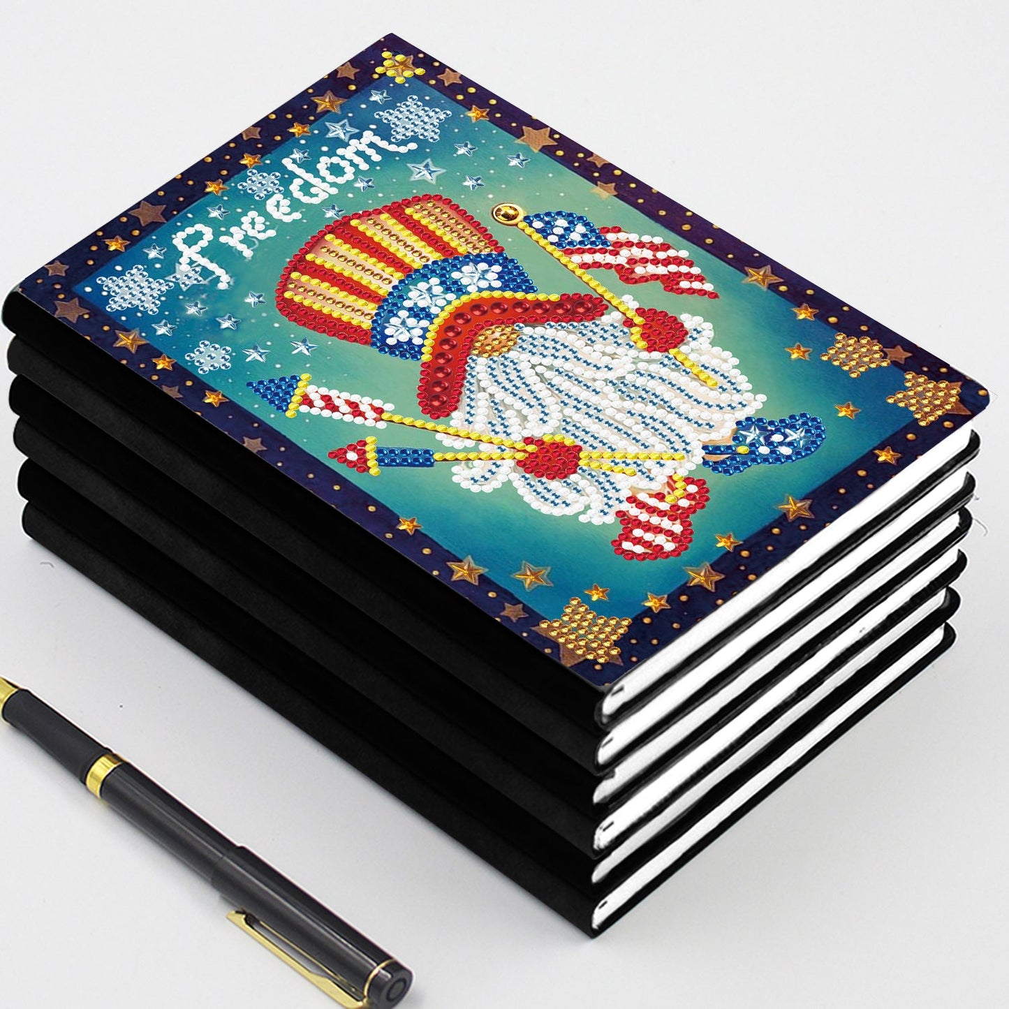 A5 5D Notebook DIY  Special Shape Rhinestone Diary Book | Gnome