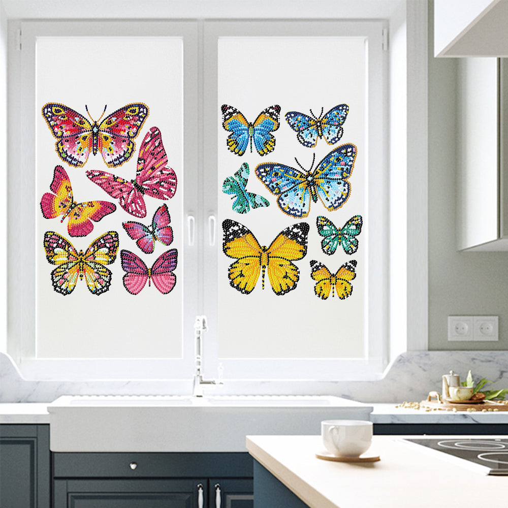Round Diamond Painting Stickers Wall Sticker | Butterfly