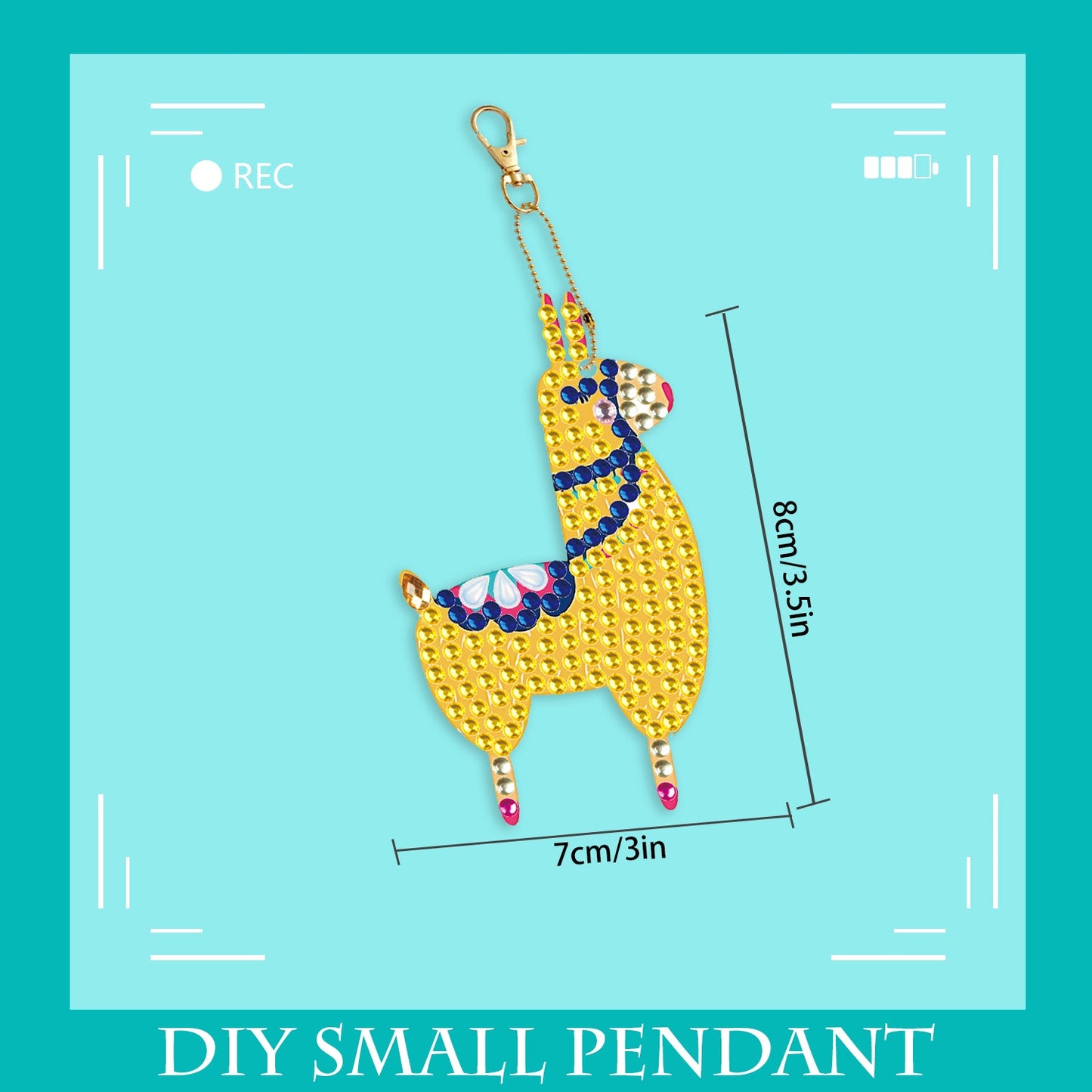 DIY keychain | Horse | Double-sided | Five Piece Set