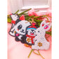 4pcs DIY Animal Sets Special Shaped Full Drill Diamond Painting Key Chain with Key Ring Jewelry Gifts for Girl Bags