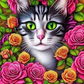 Diamond Painting  |  Fun With Cats And Flowers