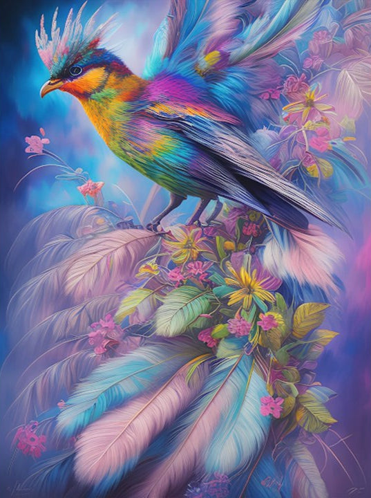 AB Diamond Painting  |  Fantasy Colorful Bird