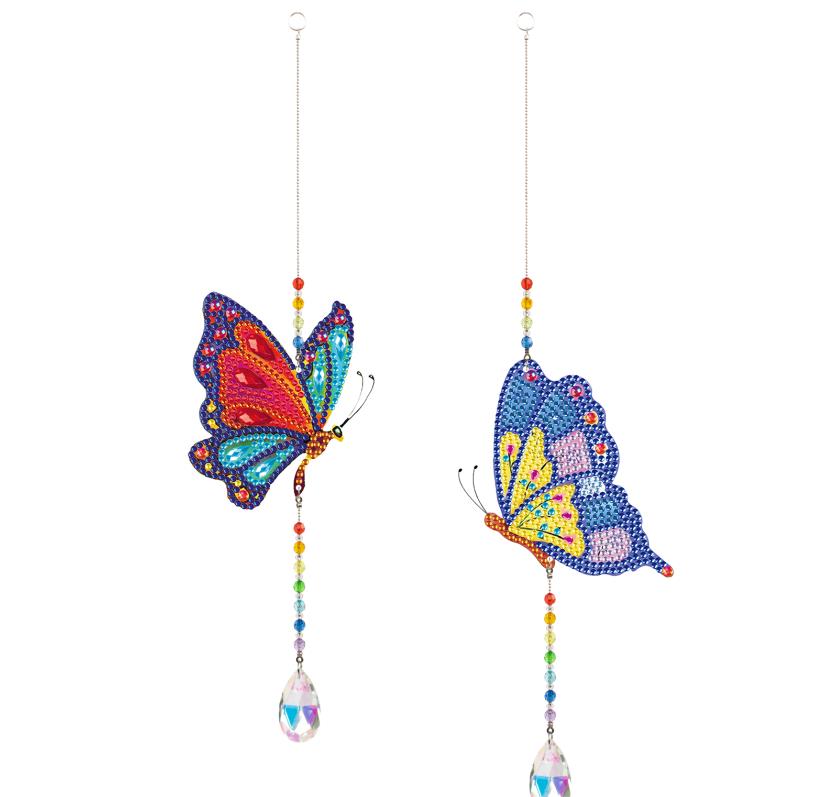 DIY Crystal Diamond Double-sided pendant charm | Butterfly