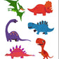 6pcs Round Diamond Painting Stickers Wall Sticker | Dinosaur
