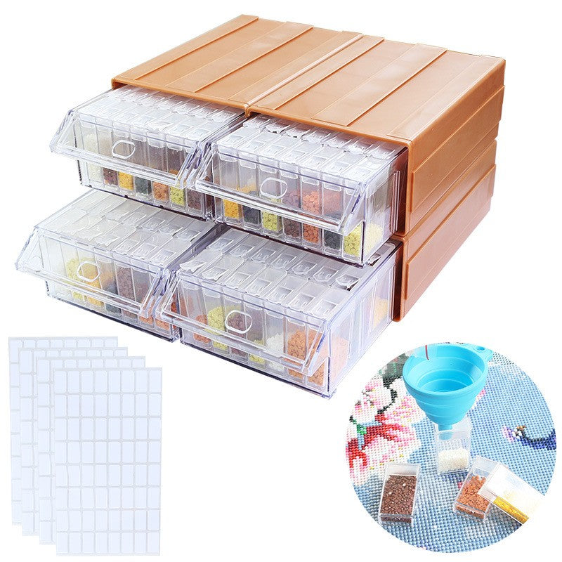 Diamond Painting tool | Storage box With funnel and stickers (Various specifications)