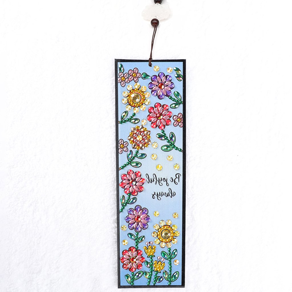 DIY Special Shaped Diamond Painting | Pretty Little Flower | Leather Tassel Bookmark
