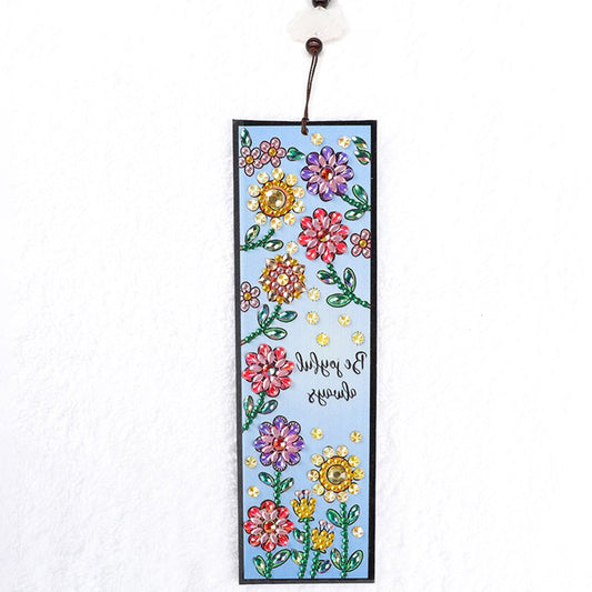 DIY Special Shaped Diamond Painting | Pretty Little Flower | Leather Tassel Bookmark