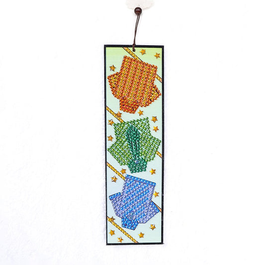 DIY Special Shaped Diamond Painting | Three clothes | Leather Tassel Bookmark