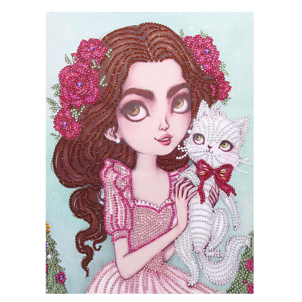 Girl and Cat | Special Shaped Diamond Painting Kits