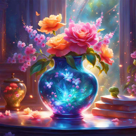 AB Diamond Painting Kit | Flower Vase