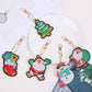 5pcs DIY Christmas Sets Special Shaped Full Drill Diamond Painting Key Chain with Key Ring Jewelry Gifts for Girl Bags