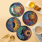 4PCS Diamond Painting Placemats Insulated Dish Mats | Sun and Moon