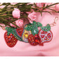 5pcs DIY Fruit Sets Special Shaped Full Drill Diamond Painting Key Chain with Key Ring Jewelry Gifts for Girl Bags