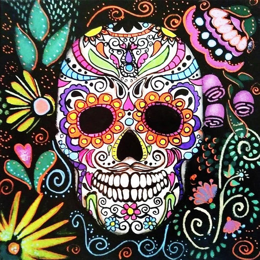 Colorful skull  | Full Round Diamond Painting Kits