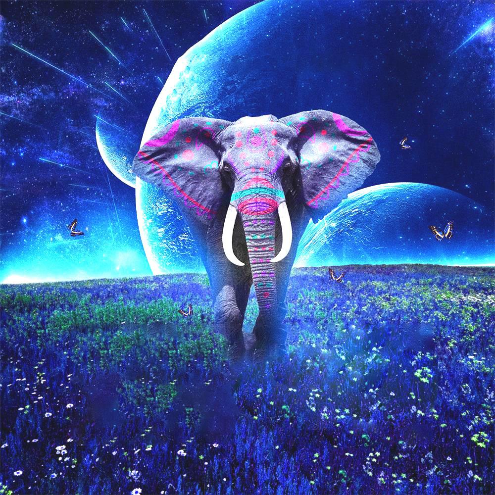 Blue elephant  | Full Round Diamond Painting Kits
