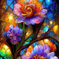 AB Diamond Painting |Colorful Flowers