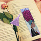DIY Woman Special Shaped Diamond Painting Leather Bookmark with Tassel