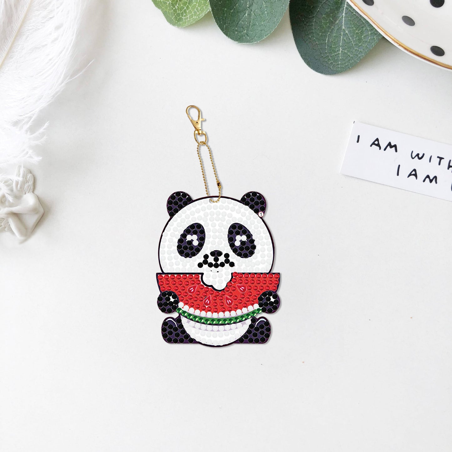 DIY keychain | Panda | Double-sided | Five Piece Set