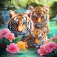 AB Diamond Painting Kit | Three Tigers
