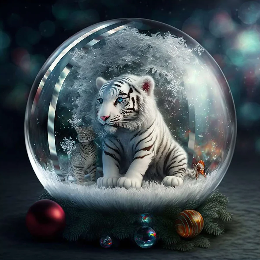 Diamond Painting - Crystal Ball Tiger