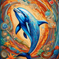 AB Diamond Painting  |  Mosaic Dolphin