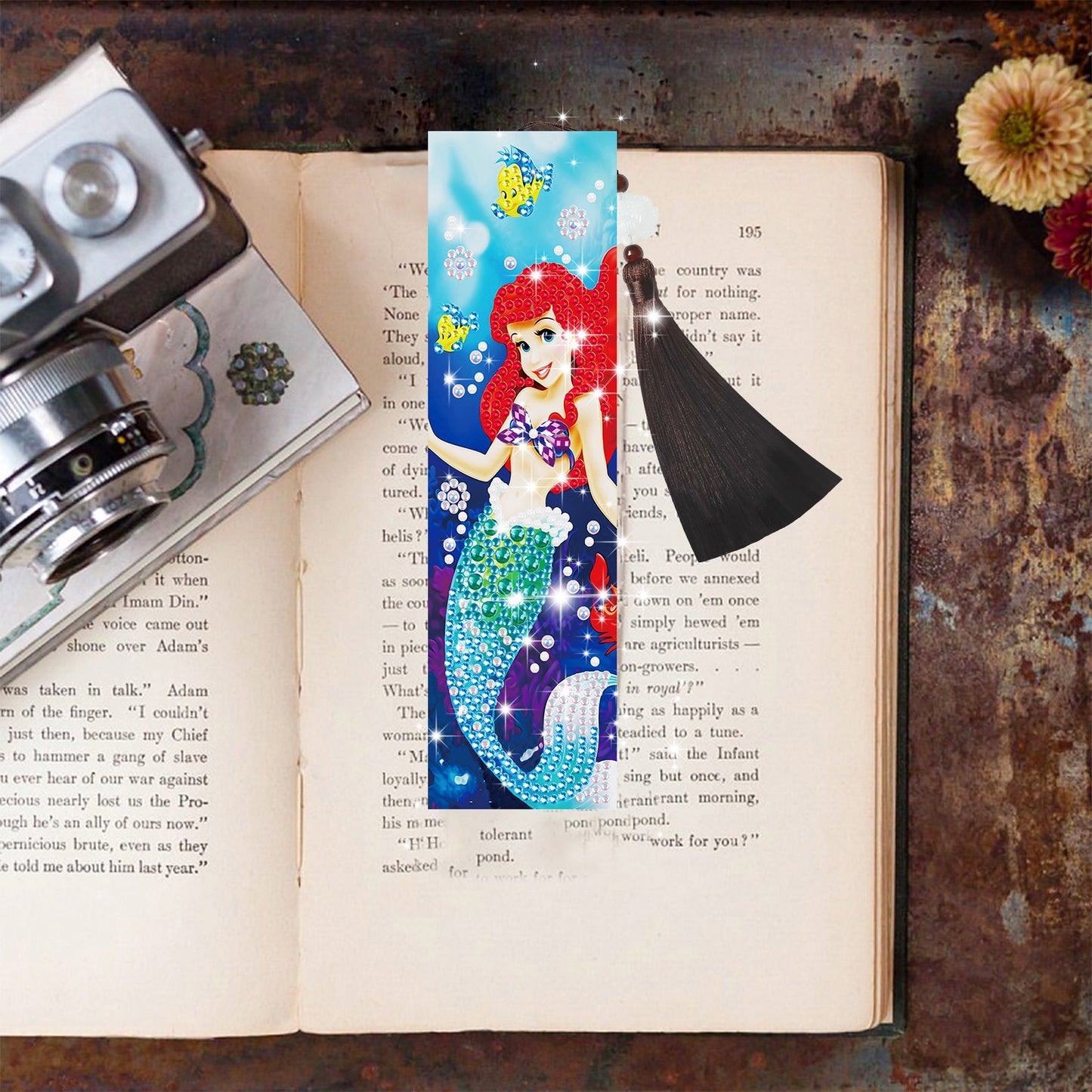 DIY Special Shaped Diamond Painting Leather Bookmark Tassel | Princess
