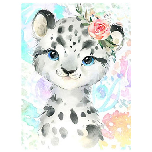 Little White Tiger | Full Round Diamond Painting Kits