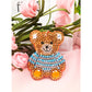 4pcs DIY Bear Sets Special Shaped Full Drill Diamond Painting Key Chain with Key Ring Jewelry Gifts for Girl Bags