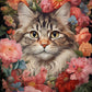 AB  Diamond Painting  | Flower and Cat