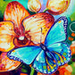 AB Diamond Painting Kit | Butterfly and Flower