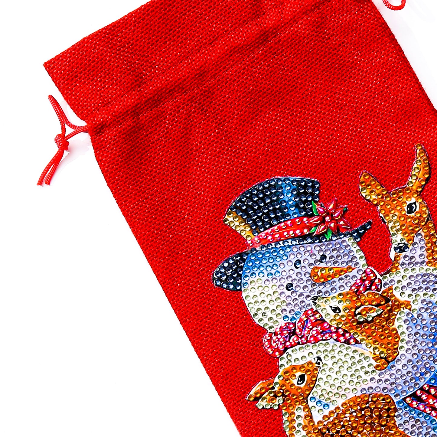 DIY Diamond Christmas Decoration | snowman moose | Red Wine Gift Bag