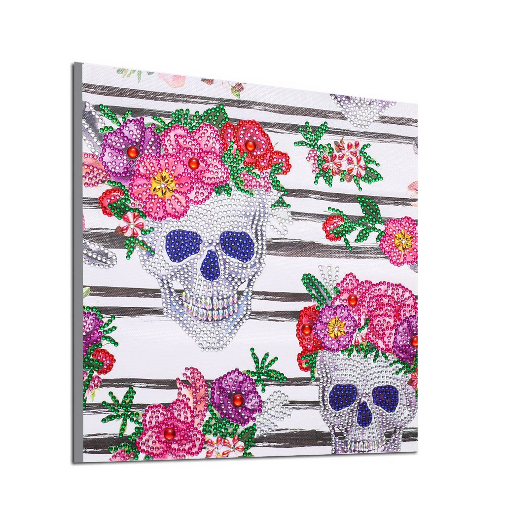 Skull flower | Special Shaped Diamond Painting Kits